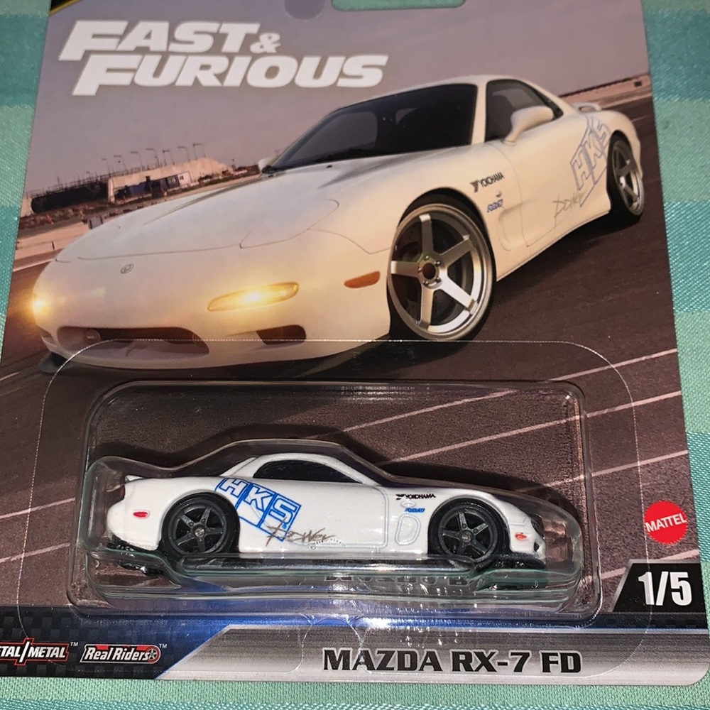 Hot Wheels Fast & Furious Mazda RX-7 FD White 1/5